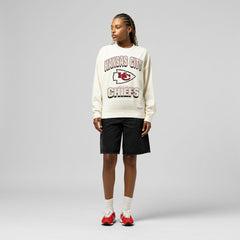 Kansas City Chiefs Women's Tonal Arch Sweatshirt Cream - Mitchell & Ness
