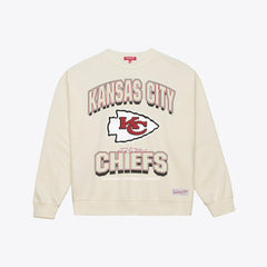 Kansas City Chiefs Women's Tonal Arch Sweatshirt Cream - Mitchell & Ness