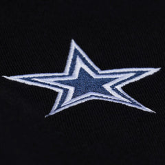 Dallas Cowboys Women's Cropped Long Sleeve Rugby Polo Black - Mitchell & Ness