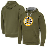 Boston Bruins Antigua Victory Pullover Hoodie Olive