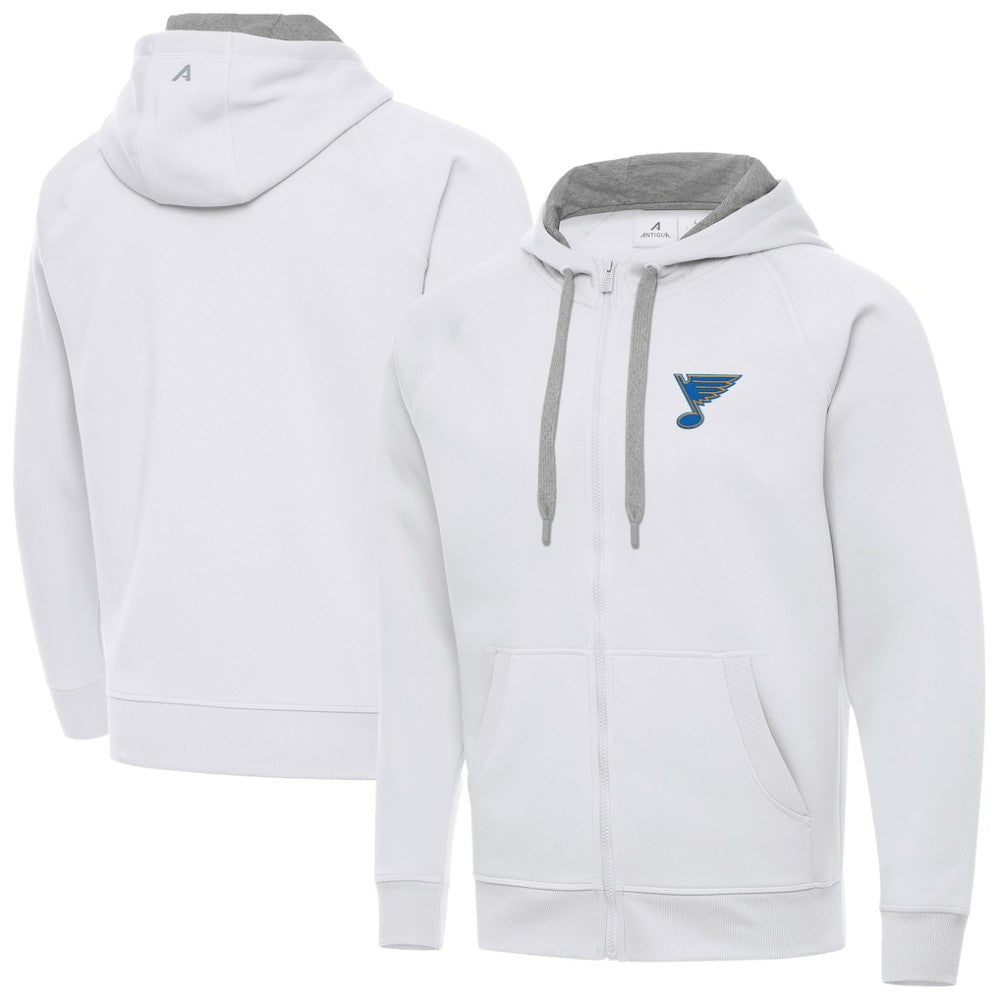 St. Louis Blues - Antigua Victory Full-Zip Hoodie White