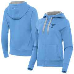 St. Louis Blues - Antigua Women's Victory Full-Zip Hoodie Blue