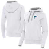 St. Louis Blues - Antigua Women's Victory Full-Zip Hoodie White