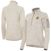 Boston Bruins Antigua Women's Fortune Half-Zip Pullover Oatmeal