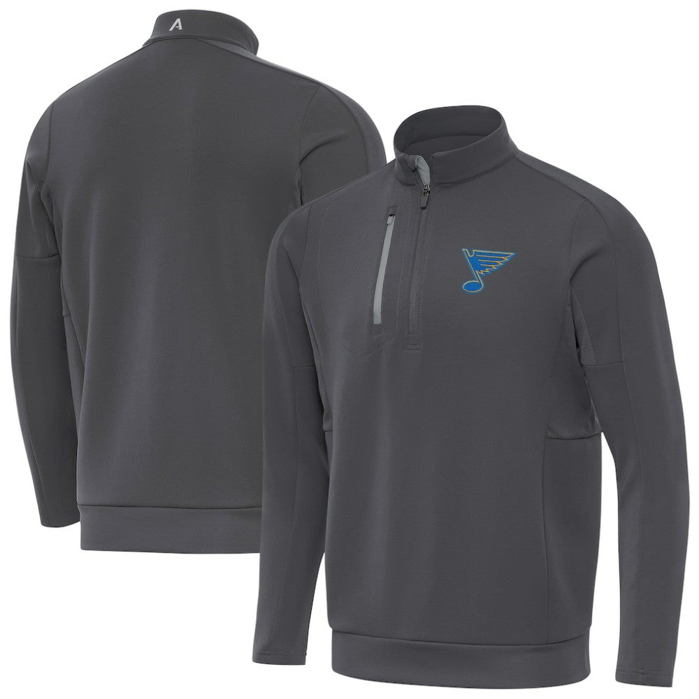 St. Louis Blues - Antigua Generation Quarter-Zip Pullover Top Pewter