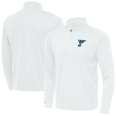 St. Louis Blues - Antigua Tribute Lightweight Quarter-Zip Pullover White