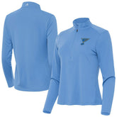 St. Louis Blues - Antigua Women's Tribute Half-Zip Pullover Blue