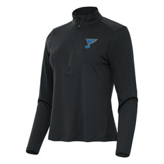 St. Louis Blues - Antigua Women's Tribute Half-Zip Pullover Gray