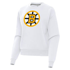 Boston Bruins Antigua Women's Victory Pullover Sweatshirt White