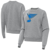St. Louis Blues - Antigua Women's Victory Pullover Sweatshirt Heather Gray