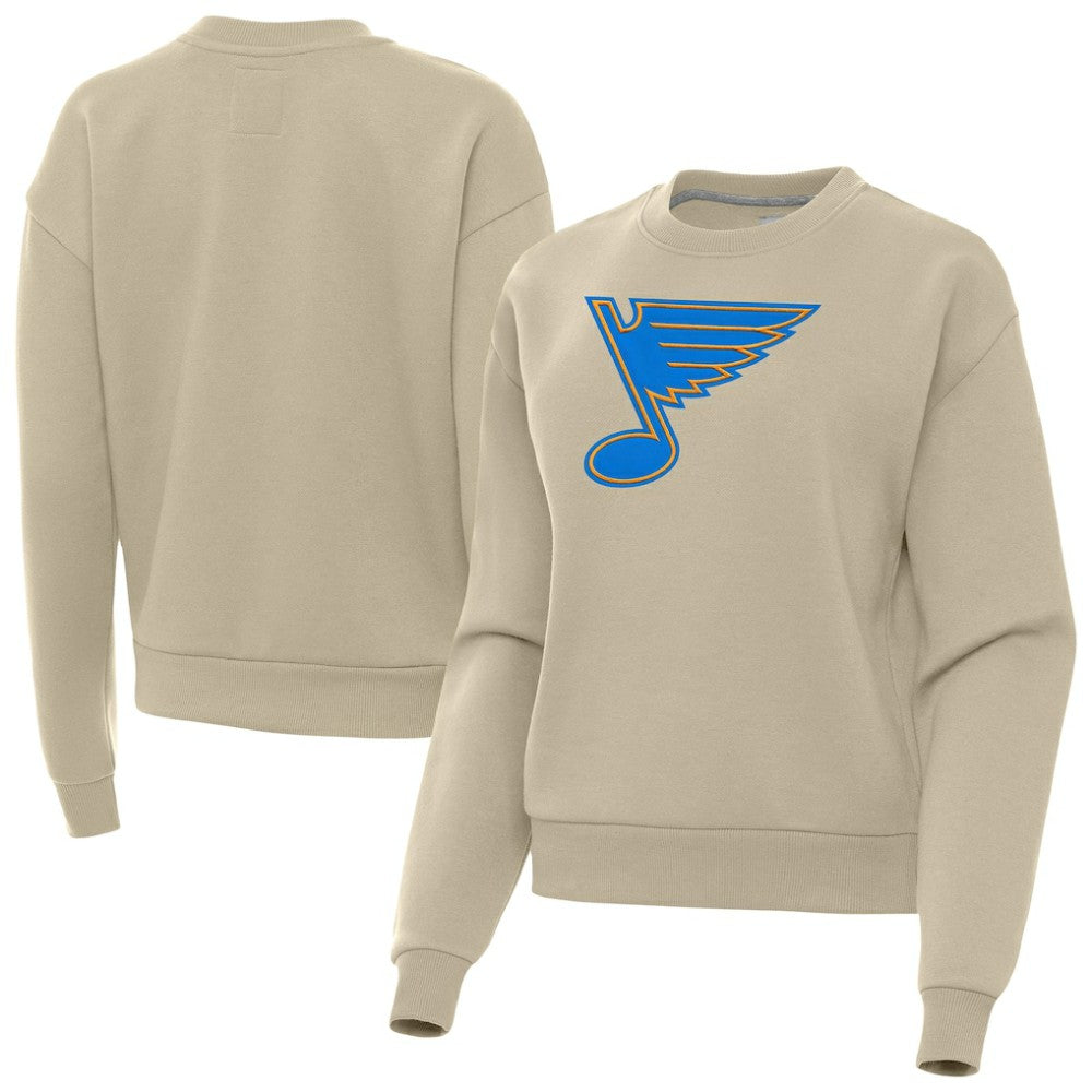 St. Louis Blues - Antigua Women's Victory Pullover Sweatshirt Khaki