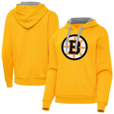 Boston Bruins Antigua Women's Victory Pullover Hoodie Gold