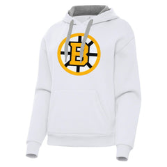 Boston Bruins Antigua Women's Victory Pullover Hoodie White