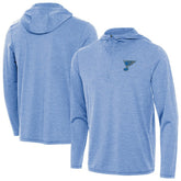 St. Louis Blues - Antigua Tidy Quarter-Zip Hoodie Heather Blue