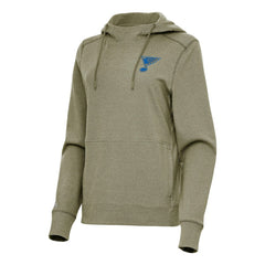 St. Louis Blues - Antigua Women's Justice Pullover Hoodie Olive
