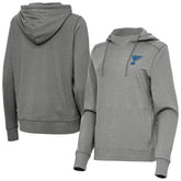 St. Louis Blues - Antigua Women's Justice Pullover Hoodie Heather Black