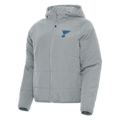 St. Louis Blues - Antigua Women's Raglan Universe Full-Zip Hooded Jacket Gray