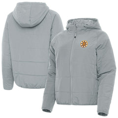 Boston Bruins Antigua Women's Raglan Universe Full-Zip Hooded Jacket Gray