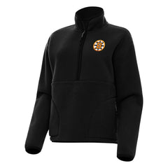 Boston Bruins Antigua Women's Figure Half-Zip Pullover Black
