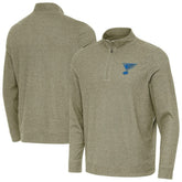 St. Louis Blues - Antigua Subtle Quarter-Zip Sweatshirt Olive