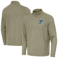 St. Louis Blues - Antigua Subtle Quarter-Zip Sweatshirt Olive