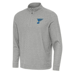 St. Louis Blues - Antigua Subtle Quarter-Zip Sweatshirt Heather Gray