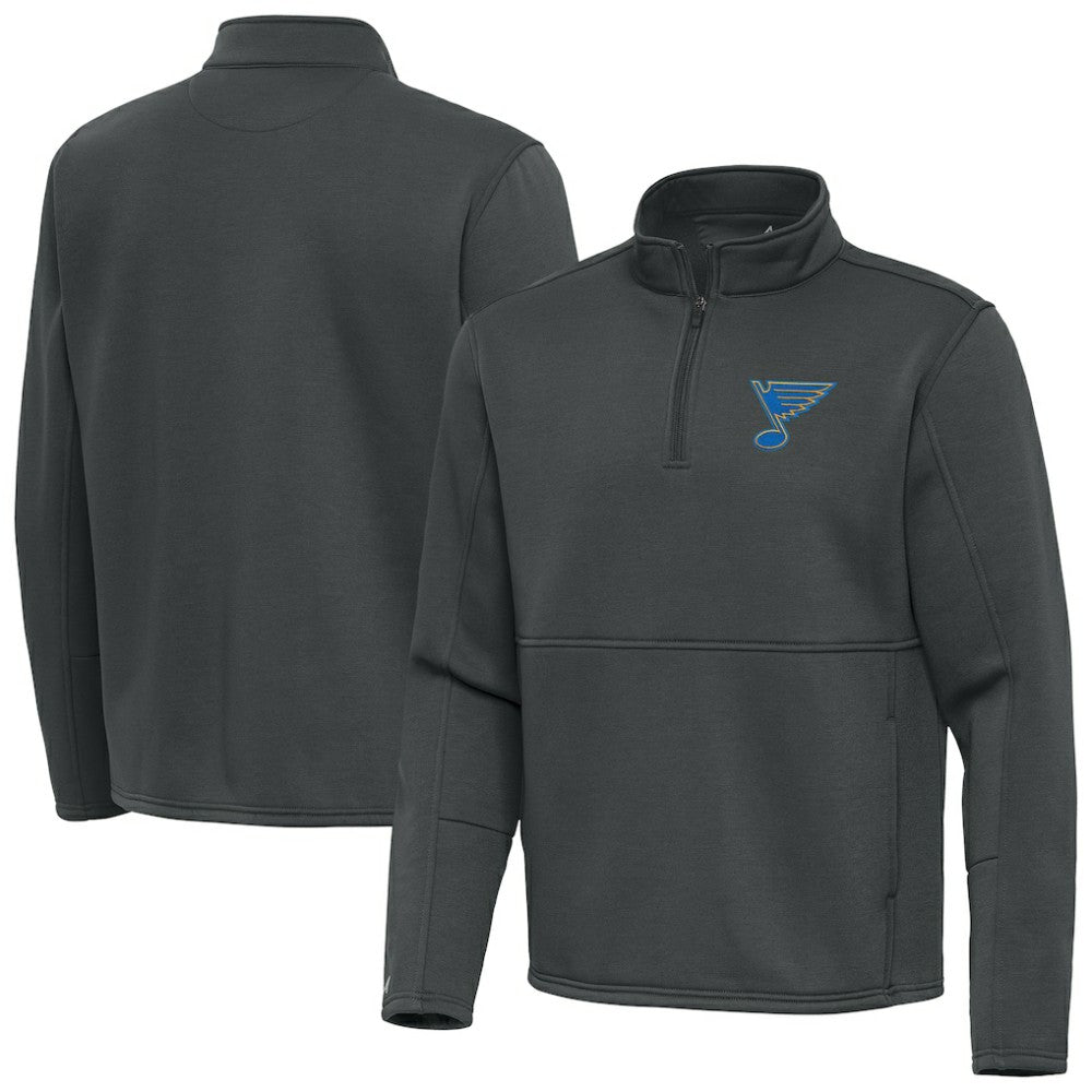St. Louis Blues - Antigua Twist Quarter-Zip Pullover Jacket Pewter