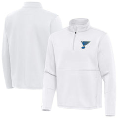 St. Louis Blues - Antigua Twist Quarter-Zip Pullover Jacket White