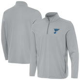 St. Louis Blues - Antigua Perilous Quarter-Zip Sweatshirt Gray