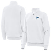 St. Louis Blues - Antigua Women's Victory Quarter-Zip Pullover Top White