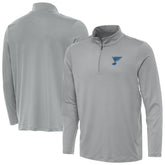 St. Louis Blues - Antigua Reprocess Quarter-Zip Pullover Gray