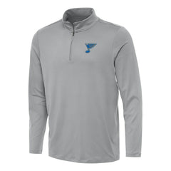 St. Louis Blues - Antigua Reprocess Quarter-Zip Pullover Gray