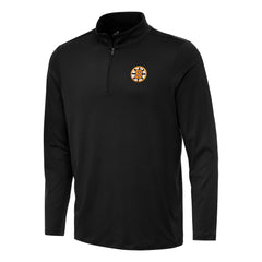 Boston Bruins Antigua Reprocess Quarter-Zip Pullover Black