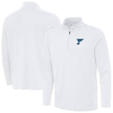 St. Louis Blues - Antigua Reprocess Quarter-Zip Pullover White