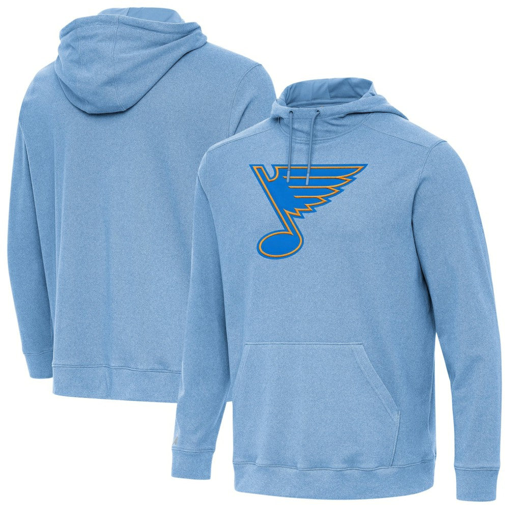 St. Louis Blues - Antigua Cloud Pullover Hoodie Heather Blue