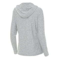 Boston Bruins Antigua Women's Daybreak Quarter-Zip Hoodie Heather Gray
