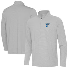 St. Louis Blues - Antigua Twine Quarter-Zip Pullover Gray