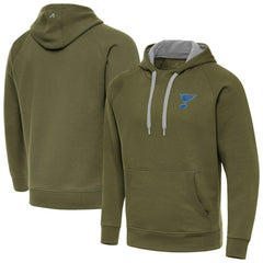 St. Louis Blues - Antigua Victory Pullover Hoodie Olive