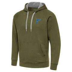St. Louis Blues - Antigua Victory Pullover Hoodie Olive