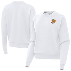 Boston Bruins Antigua Women's Victory Pullover Sweatshirt White