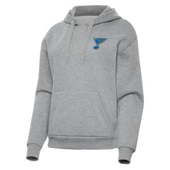 St. Louis Blues - Antigua Women's Victory Pullover Hoodie Heather Gray