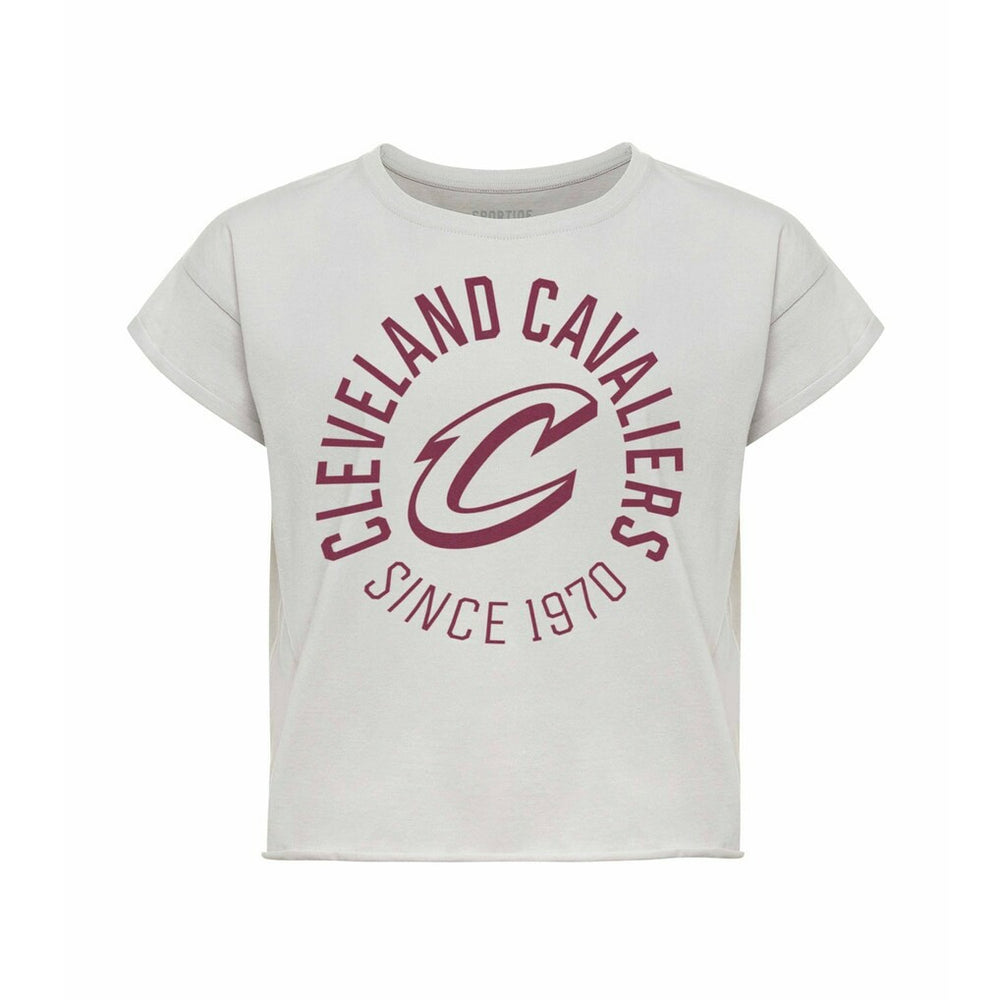 NBA - Cleveland Cavaliers Sportiqe Women's Cropped Genuine Issue Collection Alana T-Shirt - Gray