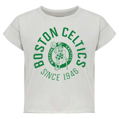 NBA - Boston Celtics Sportiqe Women's Cropped Genuine Issue Collection Alana T-Shirt - Gray