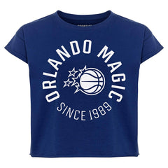NBA - Orlando Magic Sportiqe Women's Cropped Genuine Issue Collection Alana T-Shirt - Blue