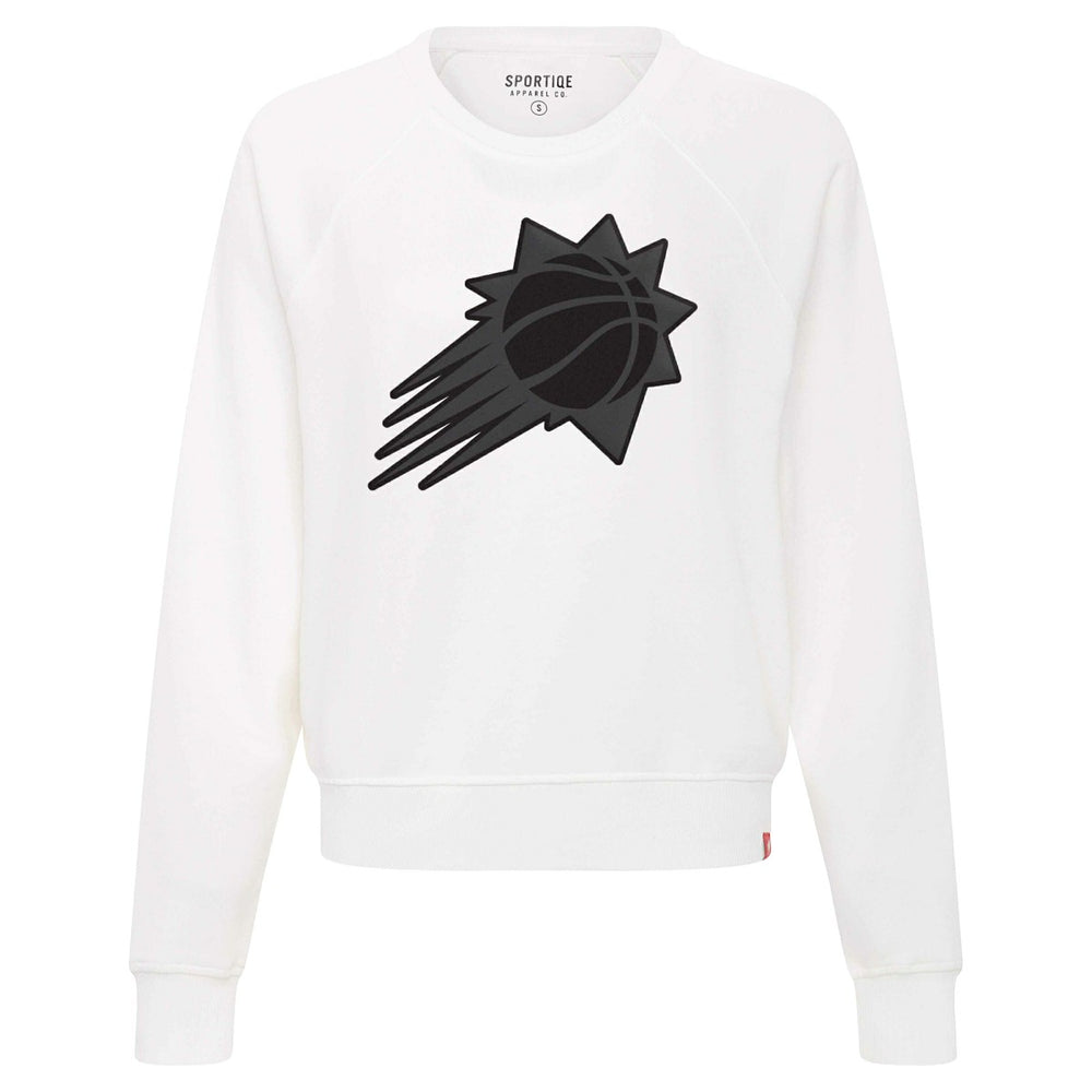 NBA - Phoenix Suns Sportiqe Women's Genuine Issue Collection Ashlyn Raglan Sweatshirt - White