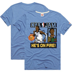NBA - Ja Morant Memphis Grizzlies Homage Unisex NBA Jam Tri-Blend T-Shirt - Light Blue