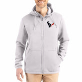 Houston Texans Cutter & Buck Roam Epic Comfort Recycled Full-Zip Hoodie Jacket Gray - NFL