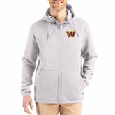 Washington Commanders Cutter & Buck Roam Epic Comfort Recycled Full-Zip Hoodie Jacket Gray - NFL