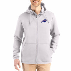 Buffalo Bills Cutter & Buck Roam Epic Comfort Recycled Full-Zip Hoodie Jacket Gray - NFL