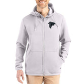 Atlanta Falcons Cutter & Buck Roam Epic Comfort Recycled Full-Zip Hoodie Jacket Gray - NFL